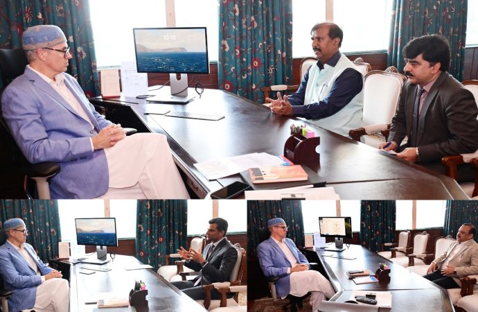 CM Omar meets legislators, Vice Chancellors, other delegations at Civil Secretariat