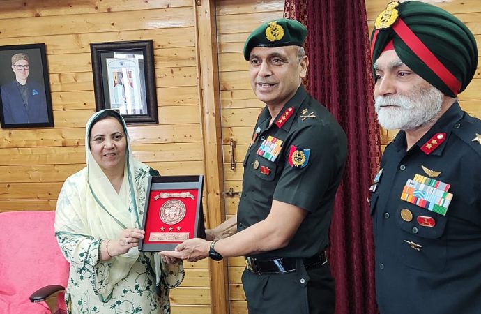 DG NCC calls on Minister Sakeena Itoo in Srinagar
