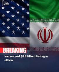Pentagon says US war costs in Iran rise to $29 billion