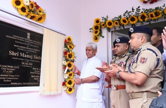 LG Sinha inaugurates Kheer Bhawani pilgrim facility, emergency operations centre ahead of Amarnath Yatra